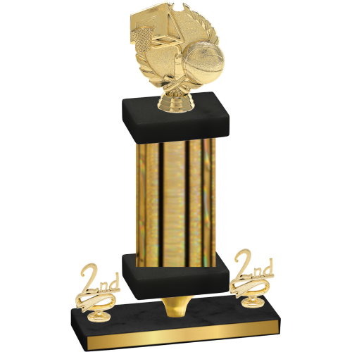 Premium Single Gold Glacier Second Place Basketball Trophy