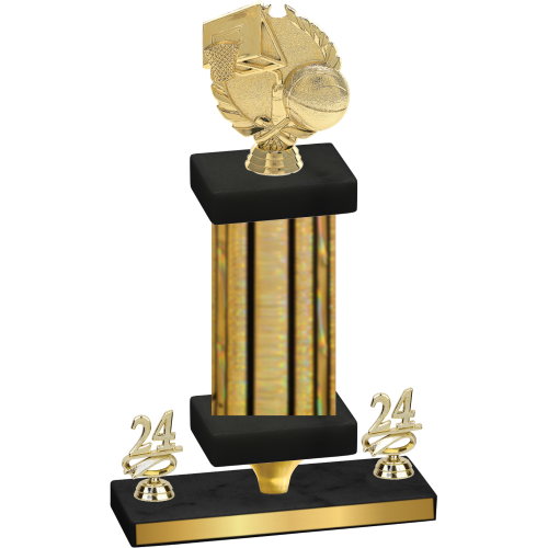 Premium Single Gold Glacier Year Basketball Trophy