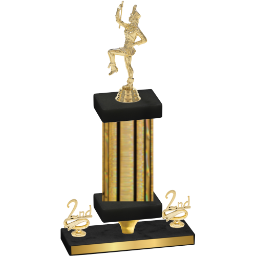 Premium Single Gold Glacier Second Place Majorette Trophy