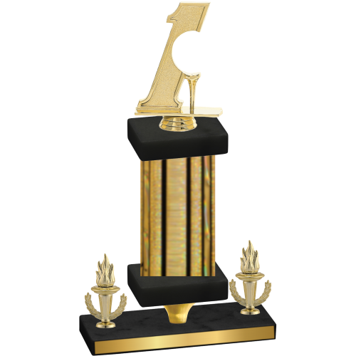 Premium Single Gold Glacier Victory Golf Trophy