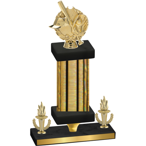 Premium Single Gold Glacier Victory Baseball Trophy
