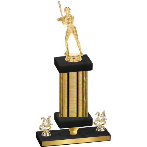 Premium Single Gold Glacier Year Softball Trophy
