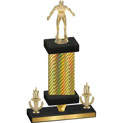 Premium Single Gold Carbon Fiber Victory Wrestling Trophy