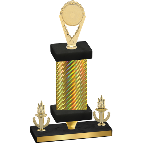 Premium Single Gold Carbon Fiber Victory Insert Trophy