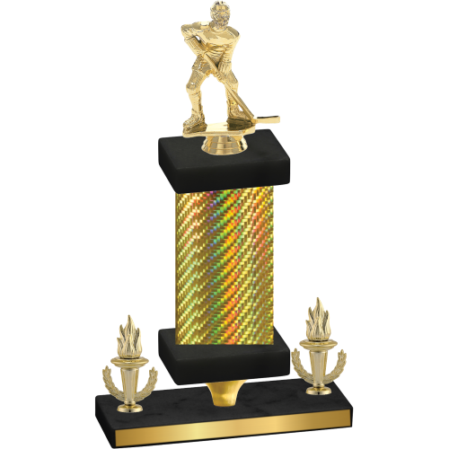 Premium Single Gold Carbon Fiber Victory Hockey Trophy