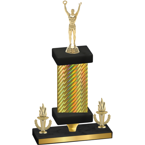 Premium Single Gold Carbon Fiber Victory Victory Trophy