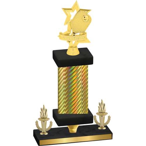 Premium Single Gold Carbon Fiber Victory Pickleball Trophy