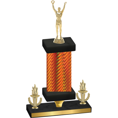 Premium Single Orange Carbon Fiber Victory Victory Trophy