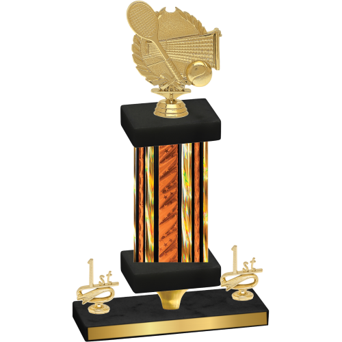 Premium Single Orange Glacier First Place Tennis Trophy