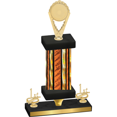 Premium Single Orange Glacier First Place Insert Trophy