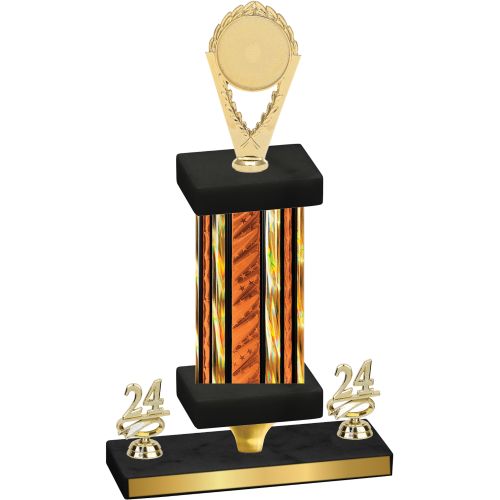 Premium Single Orange Glacier Year Insert Trophy