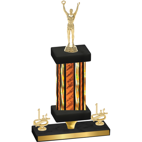 Premium Single Orange Glacier First Place Victory Trophy