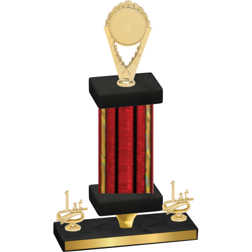 Premium Single Red Glacier First Place Insert Trophy