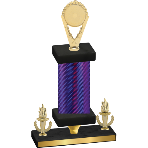 Premium Single Purple Carbon Fiber Victory Insert Trophy