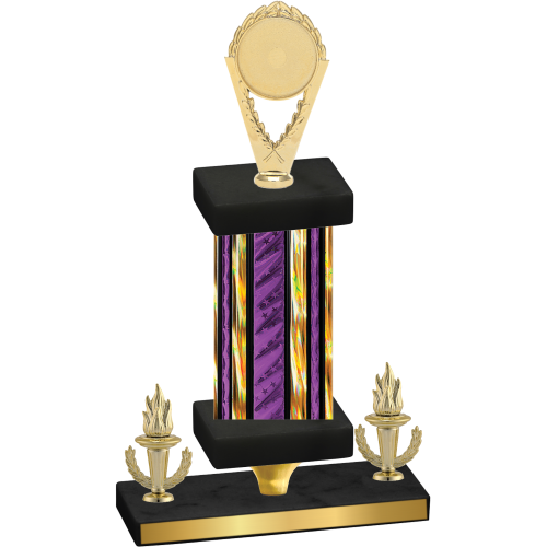 Premium Single Purple Glacier Victory Insert Trophy