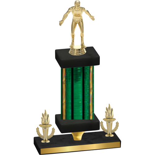Premium Single Green Glacier Victory Wrestling Trophy