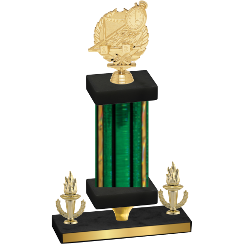 Premium Single Green Glacier Victory Swimming Trophy