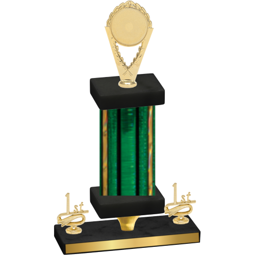 Premium Single Green Glacier First Place Insert Trophy
