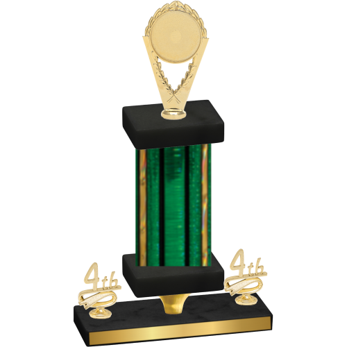 Premium Single Green Glacier Fourth Place Insert Trophy