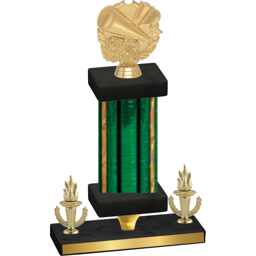 Premium Single Green Glacier Victory Cheerleading Trophy