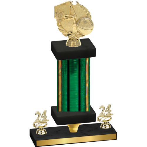 Premium Single Green Glacier Year Basketball Trophy