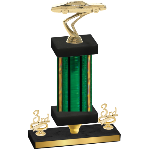 Premium Single Green Glacier Third Place Cars Trophy