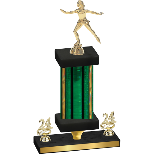 Premium Single Green Glacier Year Skater Trophy