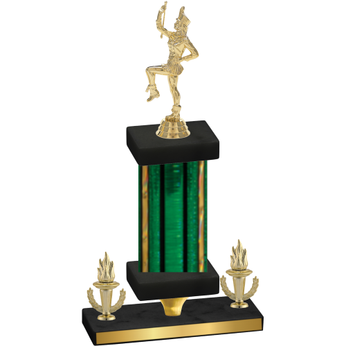 Premium Single Green Glacier Victory Majorette Trophy