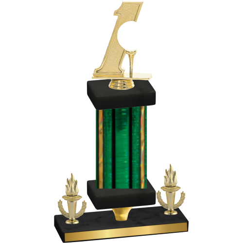 Premium Single Green Glacier Victory Golf Trophy