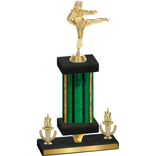 Premium Single Green Glacier Victory Karate Trophy