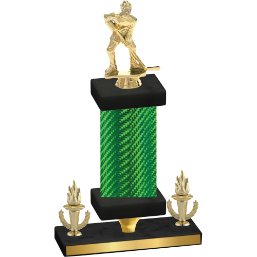 Premium Single Green Carbon Fiber Victory Hockey Trophy