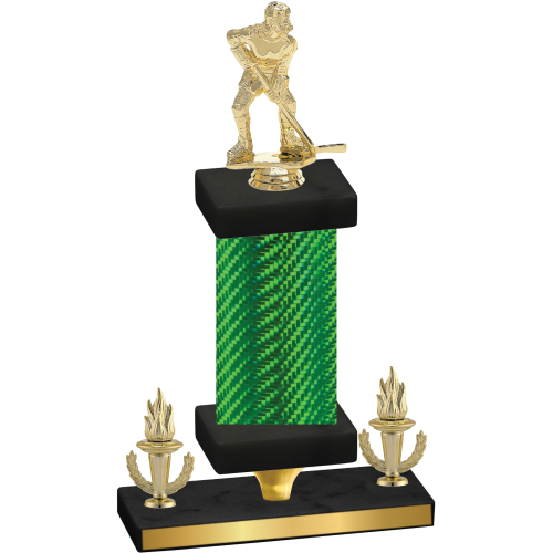 Premium Single Green Carbon Fiber Victory Hockey Trophy