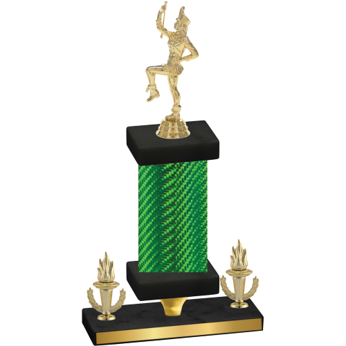 Premium Single Green Carbon Fiber Victory Majorette Trophy