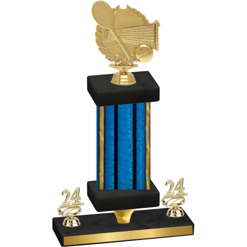 Premium Single Blue Glacier Year Tennis Trophy