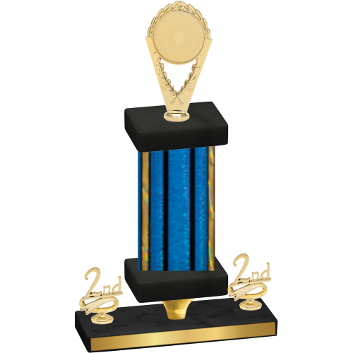 Premium Single Blue Glacier Second Place Insert Trophy