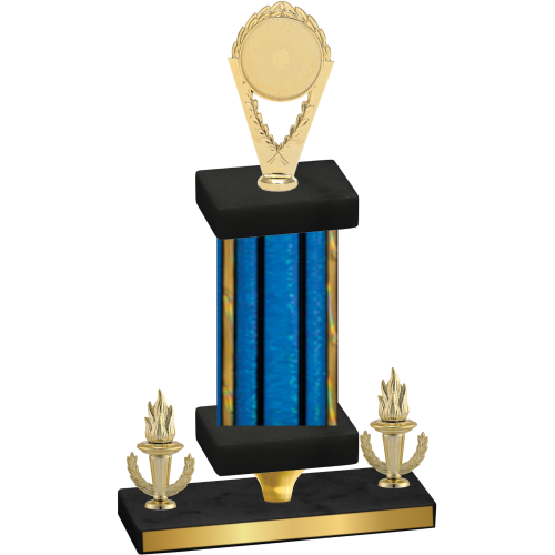 Premium Single Blue Glacier Victory Insert Trophy