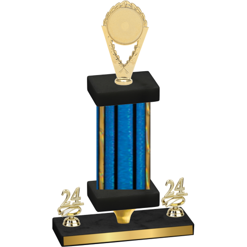 Premium Single Blue Glacier Year Insert Trophy
