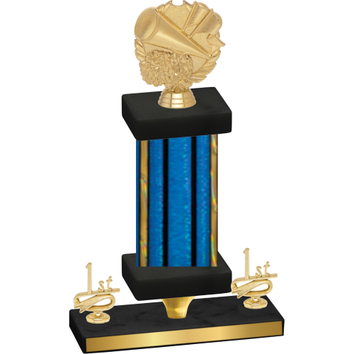 Premium Single Blue Glacier First Place Cheerleading Trophy