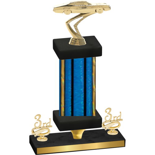 Premium Single Blue Glacier Third Place Cars Trophy