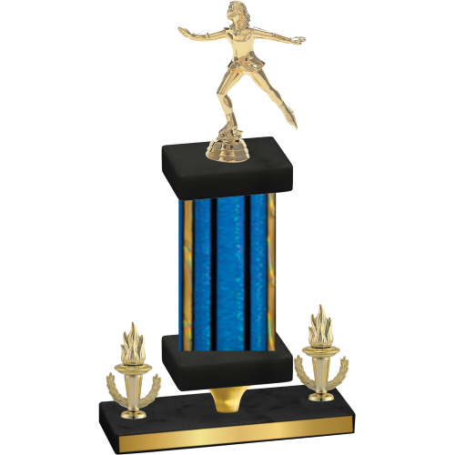 Premium Single Blue Glacier Victory Skater Trophy
