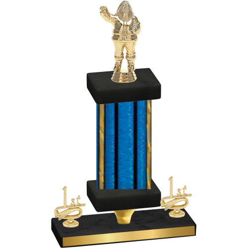 Premium Single Blue Glacier First Place Holiday Trophy