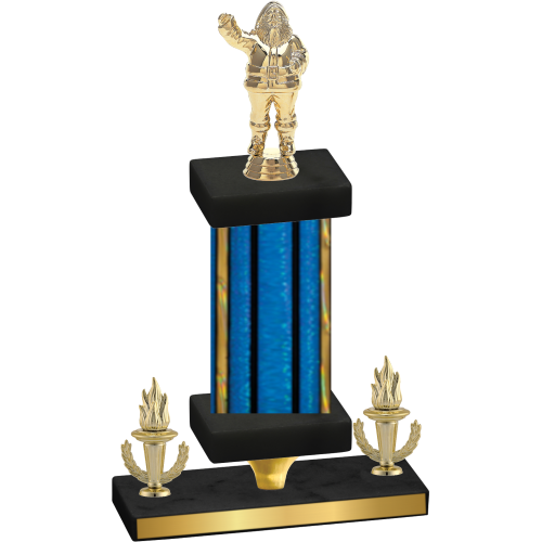 Premium Single Blue Glacier Victory Holiday Trophy