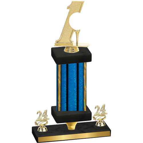 Premium Single Blue Glacier Year Golf Trophy