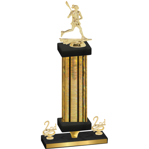 Premium Single Gold Glacier Second Place Lacrosse Trophy