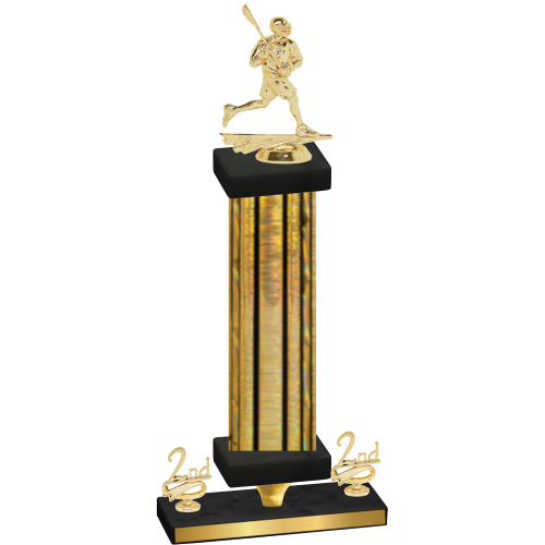 Premium Single Gold Glacier Second Place Lacrosse Trophy