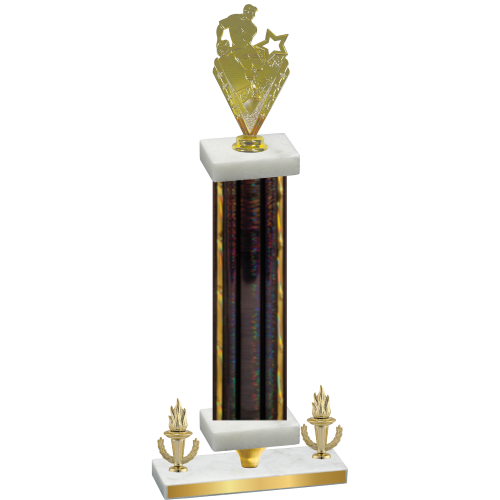 Premium Single Black Glacier Victory Rugby Trophy