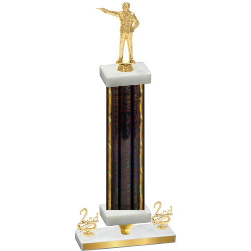 Premium Single Black Glacier Second Place Shooter Trophy
