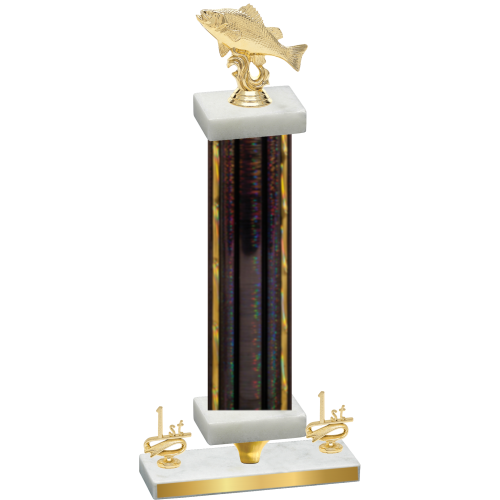 Premium Single Black Glacier First Place Fishing Trophy