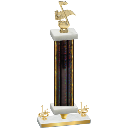 Premium Single Black Glacier First Place Music Trophy