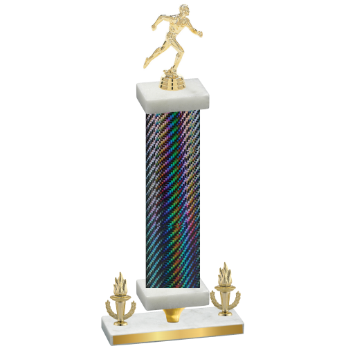 Premium Single Black Carbon Fiber Victory Running Trophy
